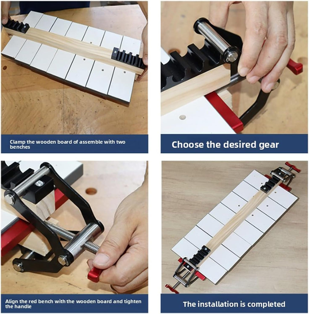 Fockety 4 Way Pressure Release Clamps, Pressure Panel Clamps, Wood Panel Corner Clamping System Woodworking Bracket Set for Cabinet, Tabletops, Furniture & Precision Wood Projects