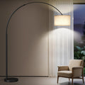 SUNMORY 82' Tall Arc Floor Lamps for Living Room, Large Floor lamp with Length Adjustable, Modern Curved Floor lamp, Corner Lamp for Dining Room, Office, Black