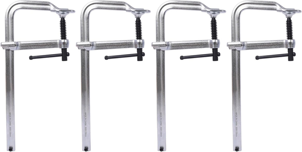 60in Workbench with 4 Drawers Wooden Workbench for Garage Workshop and Home ersatile & Spacious with Bar Clamps Set 12 inch x 4-3/4 inch Throat,Pack of 4