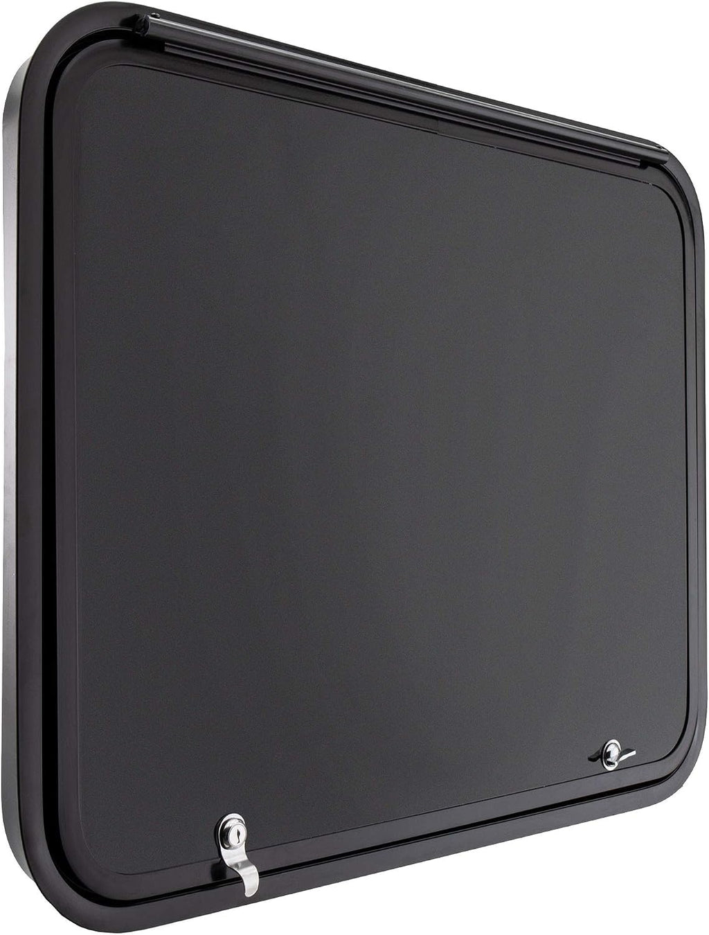 RecPro RV Baggage Door | Rounded Corners | Camper | Compartment Door | Black Fiberglass (30' W x 24' H) | Made in America