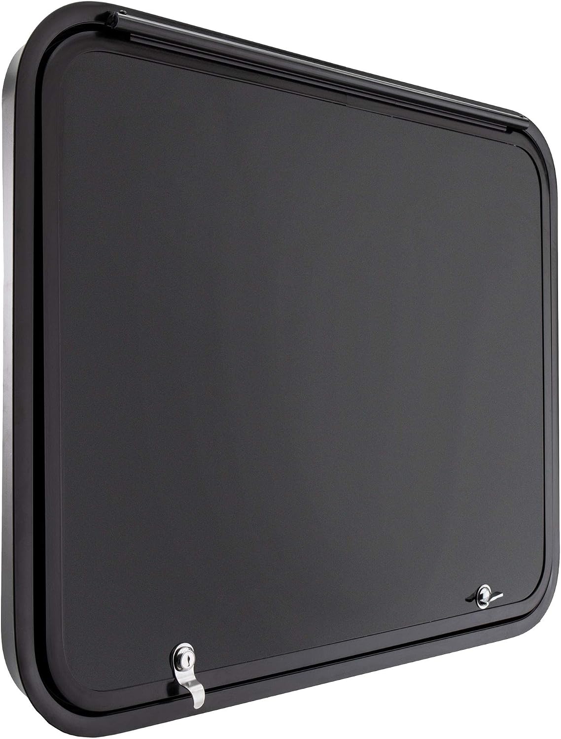 RecPro RV Baggage Door | Rounded Corners | Camper | Compartment Door | Black Fiberglass (30' W x 24' H) | Made in America