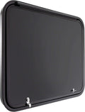 RecPro RV Baggage Door with Rounded Corners, Camper Compartment Door, Black Fiberglass (36' W x 24' H), Made in America