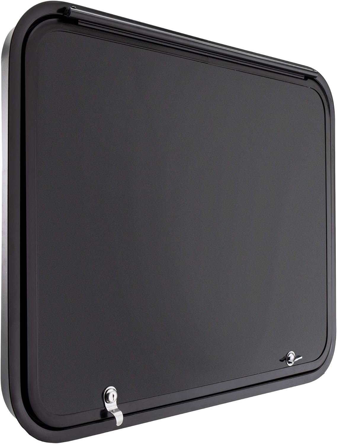 RecPro RV Baggage Door with Rounded Corners, Camper Compartment Door, Black Fiberglass (36' W x 24' H), Made in America