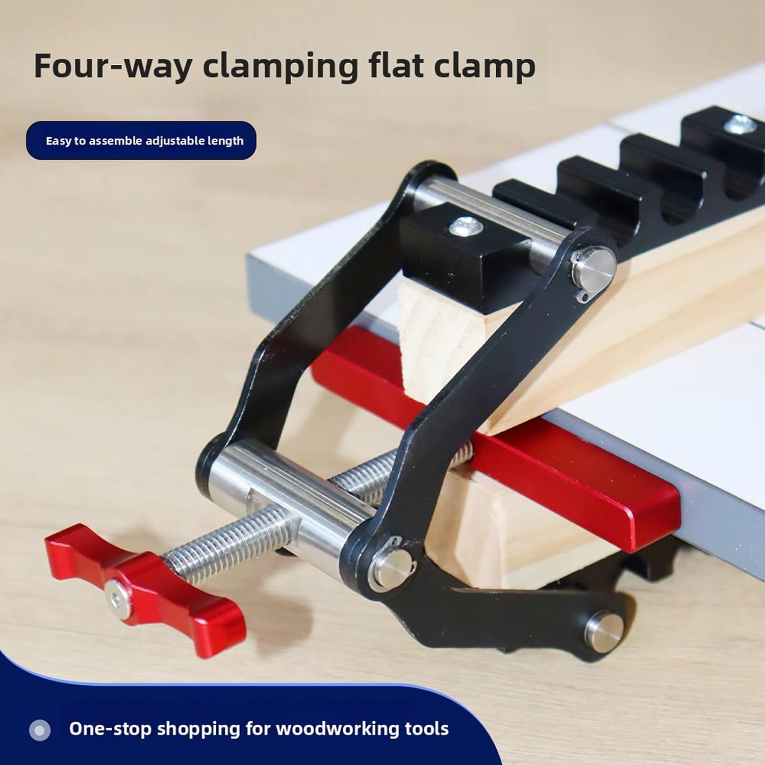 Fockety 4 Way Pressure Release Clamps, Pressure Panel Clamps, Wood Panel Corner Clamping System Woodworking Bracket Set for Cabinet, Tabletops, Furniture & Precision Wood Projects