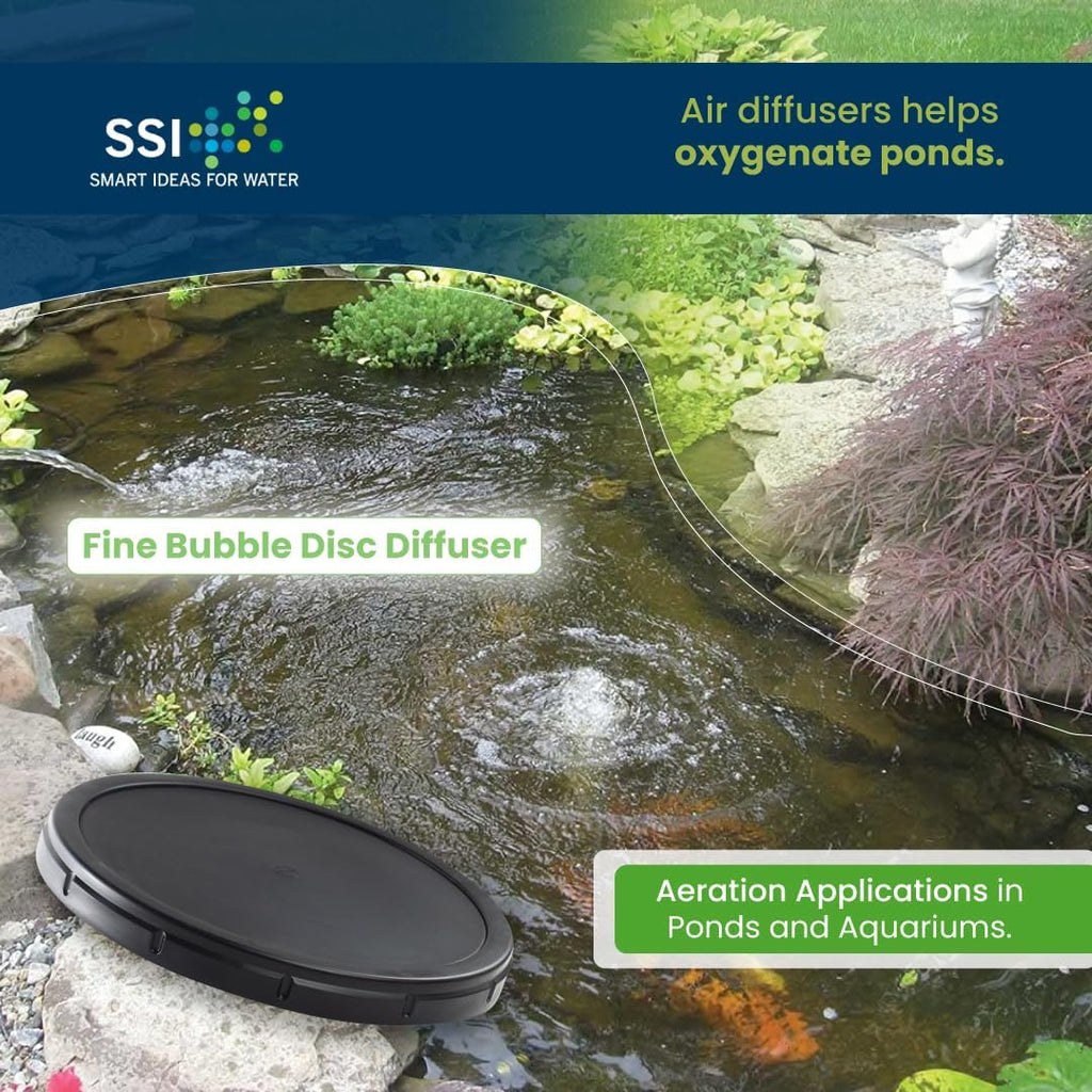 Thunder Parts ECO270-E | 9' EPDM - Fine Bubble Disc Diffuser | Aeration for Ponds, Lakes, Wastewater Treatment, Aquaculture and More. SSI Aeration Original (4 Pack)