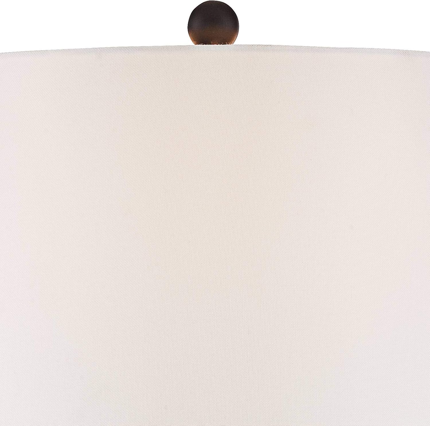 360 Lighting Dolbey Rustic Farmhouse Table Lamps 28' Tall Set of 2 Deep Bronze Tapered Column Off White Drum Shade Decor for Living Room Bedroom House Bedside Nightstand Home Office Entryway