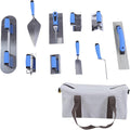 Concrete Trowel Set, Stainless Steel Masonry Hand Tools with Storage Carry Bag, Drywall Taping Knife Set for Grouting, Plastering and Professional Finishing