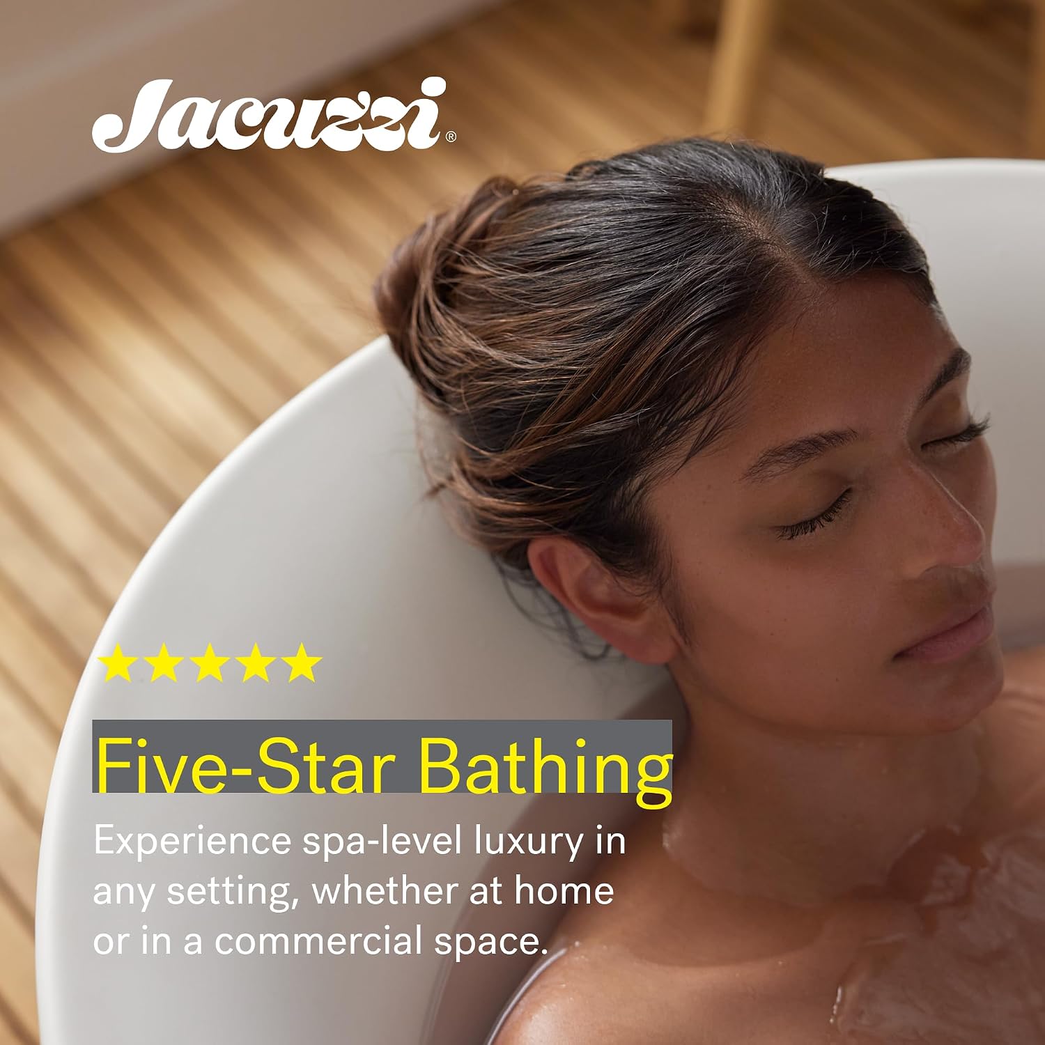 Jacuzzi SIGNATURE Acrylic Removable Skirted Bathtub With Armrests, Soaking Sanctuary, Slip Resistant, Left Drain Placement, 72' (L) x 36' (W), Rectangle, White