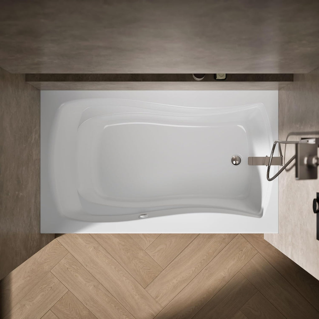 KOHLER K-1239-GHRA 60' X 36' Integral Apron Heated Bubblemassage™ Air Bath With Right-Hand Drain