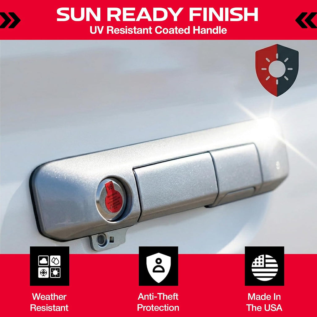 Pop & Lock PL5408 Toyota Tacoma Tailgate Lock 2005–2015 – Manual Anti-Theft Tailgate Lock, Bolt Codeable, Easy Install (Silver Sky Metallic)