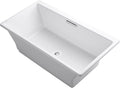 KOHLER K-894-F62-0 Reve Freestanding Bath with Brilliant Blanc Base, White, 67' x 36'