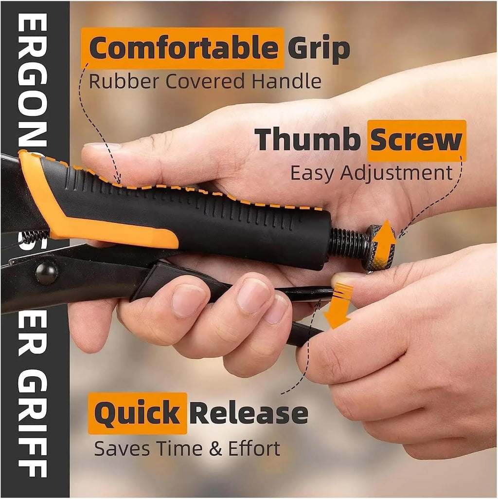 C clamp, 6' C Clamp 3PCS Metal Face Locking Plier with Flat Swivel Pads