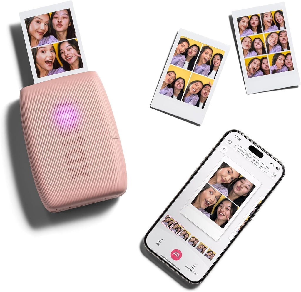 Fujifilm Instax Mini Link 3 Smartphone Printer with Instax Mini Films and Free Bonus Microfiber Cleaning Cloth... (Rose Pink, 4 x Twin Pack (80 Sheets))