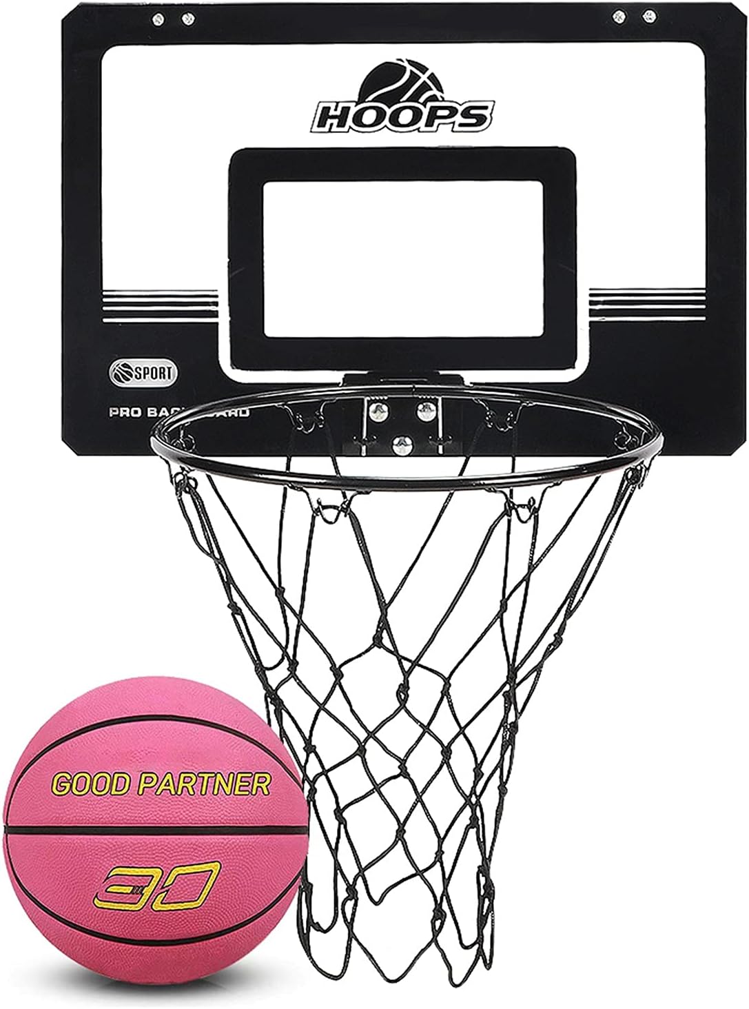 Basketball Rim Indoor and Outdoor Basketball Hoop, Wall-Mounted Mini Basketball Board, Suitable for Children and Adults Exercise Board