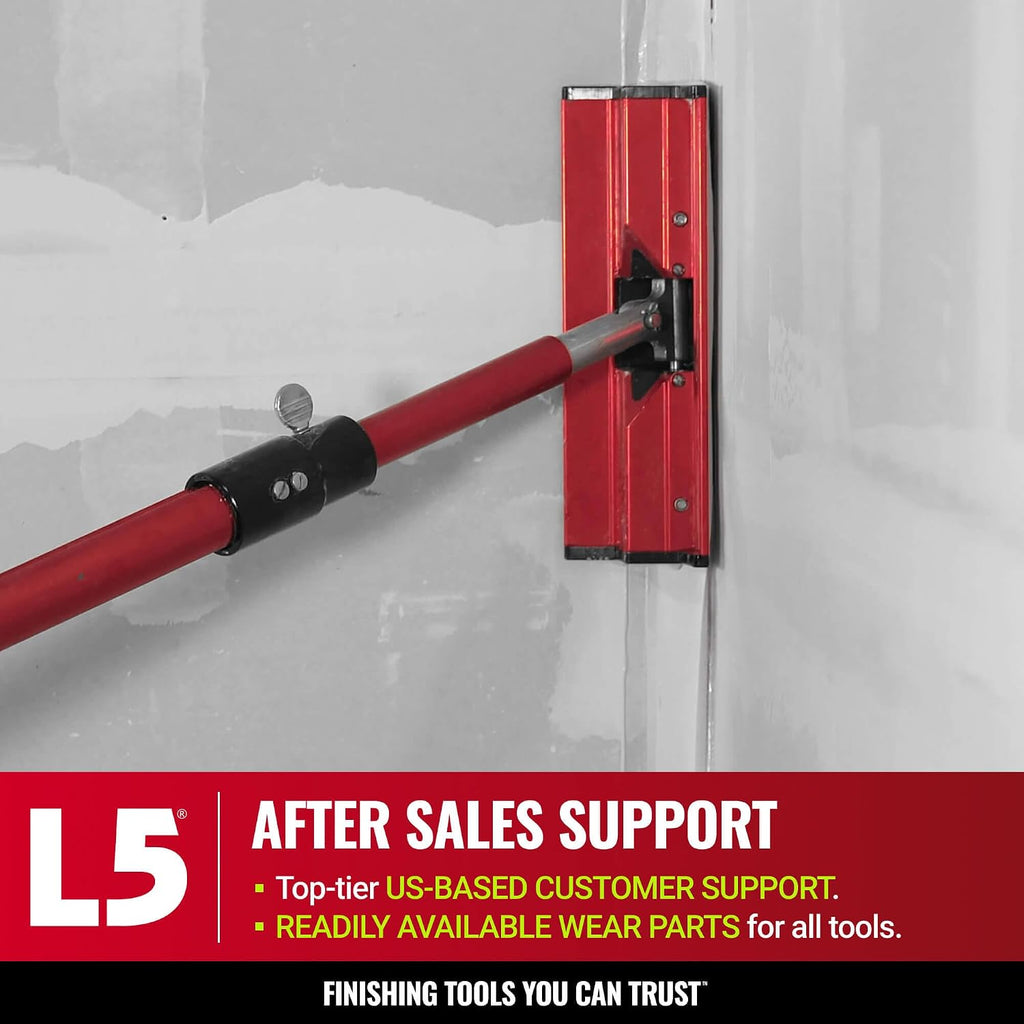 Drywall Finishing Set - LEVEL5 | Pro-Grade | 10/12' Flat Boxes, Corner Roller, 3'/3.5' Corner Finishers, MiniShot, Handles, Compound Pump + Filler | Sheetrock Gyprock Wallboard | 4-682