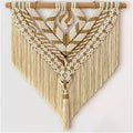 Macrame Curtains Macrame Wall Hanging, Macrame Tapestry Wall Art, Boho Woven Tassel Yarn Tapestry, Above Bed Wall Decor for Bedroom(55.1x59in)