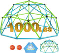 Zupapa 10FT Climbing Dome, Outdoor Jungle Gym for Kids with Climbing Grip - Geometric Dome Climber Supports 1000LBS Outdoor Playset and Easy Assembly Outdoor Play Equipment for Kids (Turquoise, 10FT)