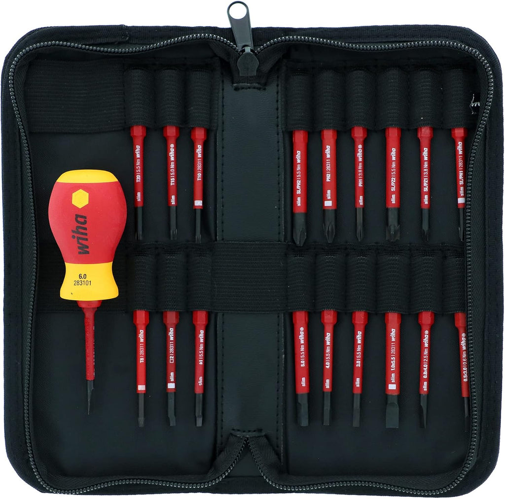 Wiha 28396 20 Piece Insulated SoftFinish SlimLine Blade Set