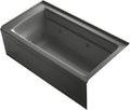 Kohler K-1122-RA-58 Archer 5Ft Whirlpool with Comfort Depth Design, Integral Apron and Right-Hand Drain, Less Heat, Thunder Grey