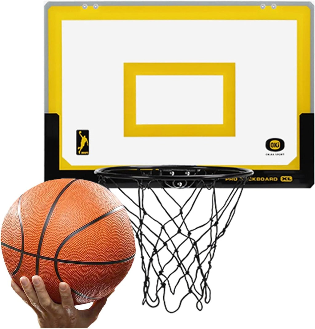 Indoor Mini Basketball Hoop, Mini Hanging Backboard Set with Ball and Pump, Portable Indoor and Outdoor Sports Toys for Children (Size : 59x40.5cm)