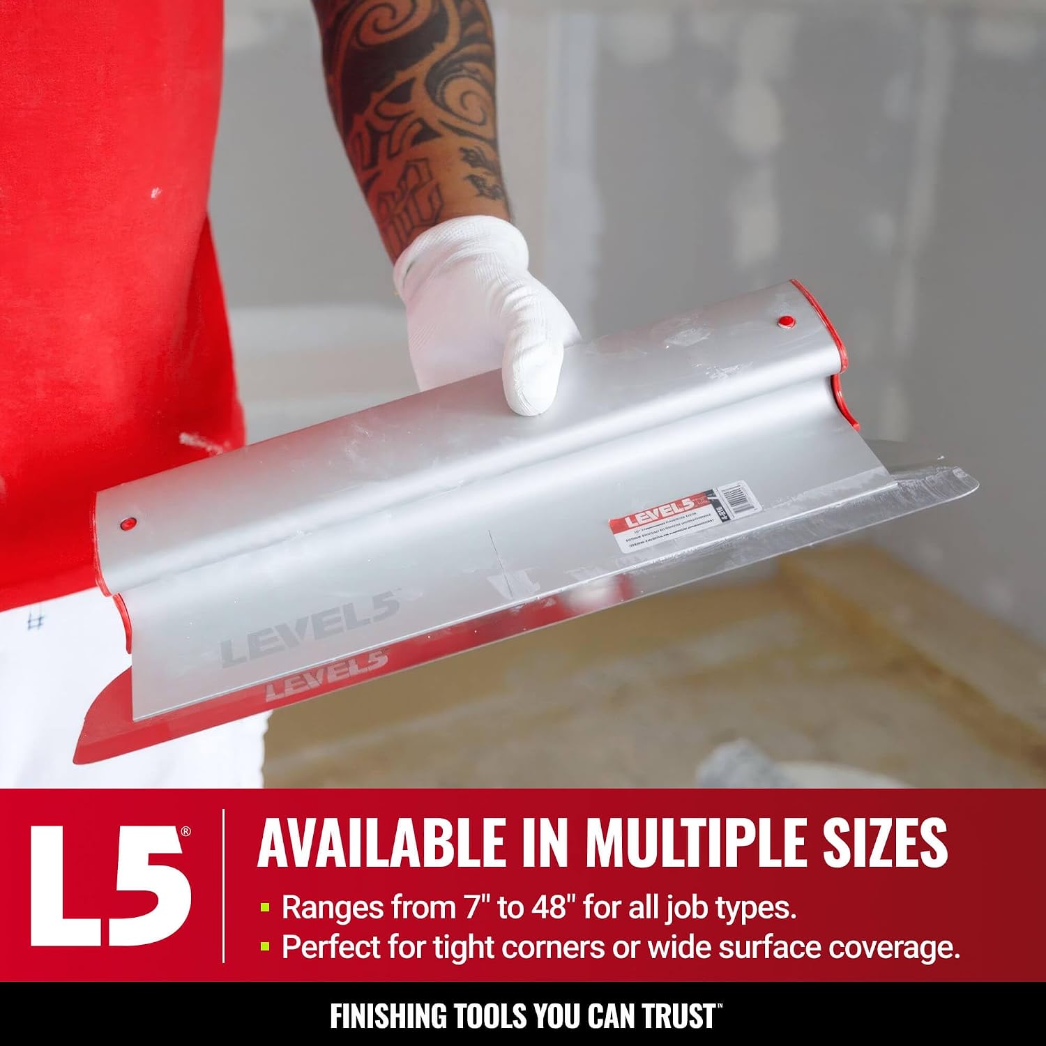 LEVEL5 32-Inch Skimming Blade | Precision 0.3mm German stainless steel blade insert (replaceable), ergonomic aluminum blade profile | 4-932