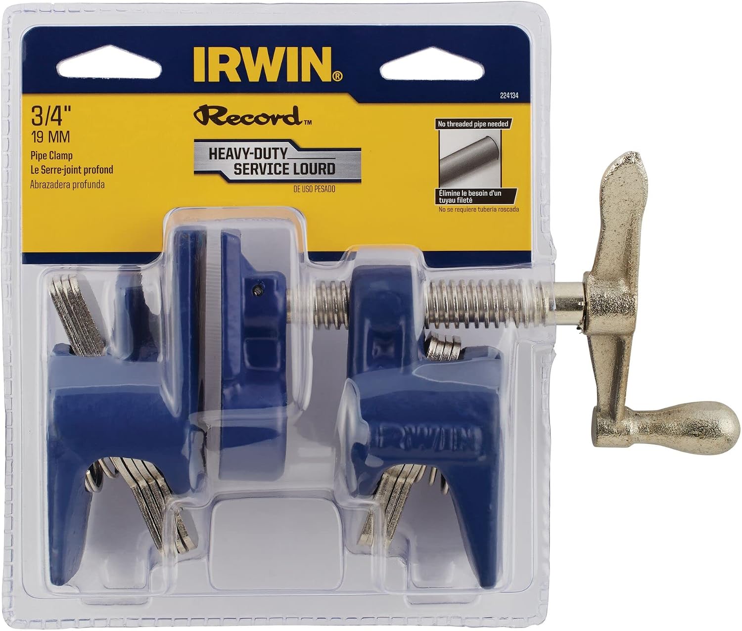 IRWIN QUICK-GRIP 3/4' Pipe Clamp, 224134 (Pack of 5)