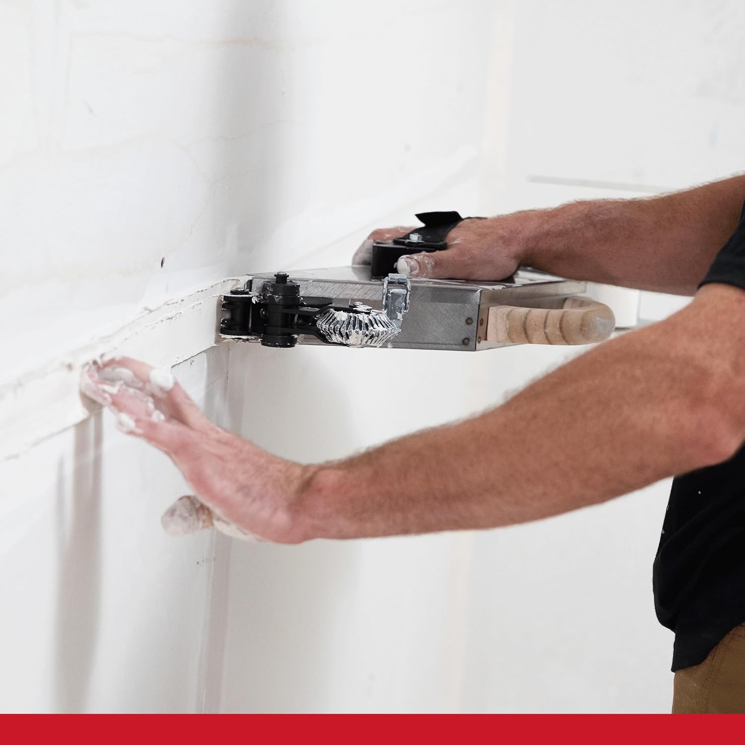 Drywall Taping Banjo – Semi-Automatic Even Flow Design | Advance Equipment MFG Co. | Stainless Steel, Curved Belly, Corner Wheel Feature | 100+ Years Family Owned USA Made (Corner Wheel Style)