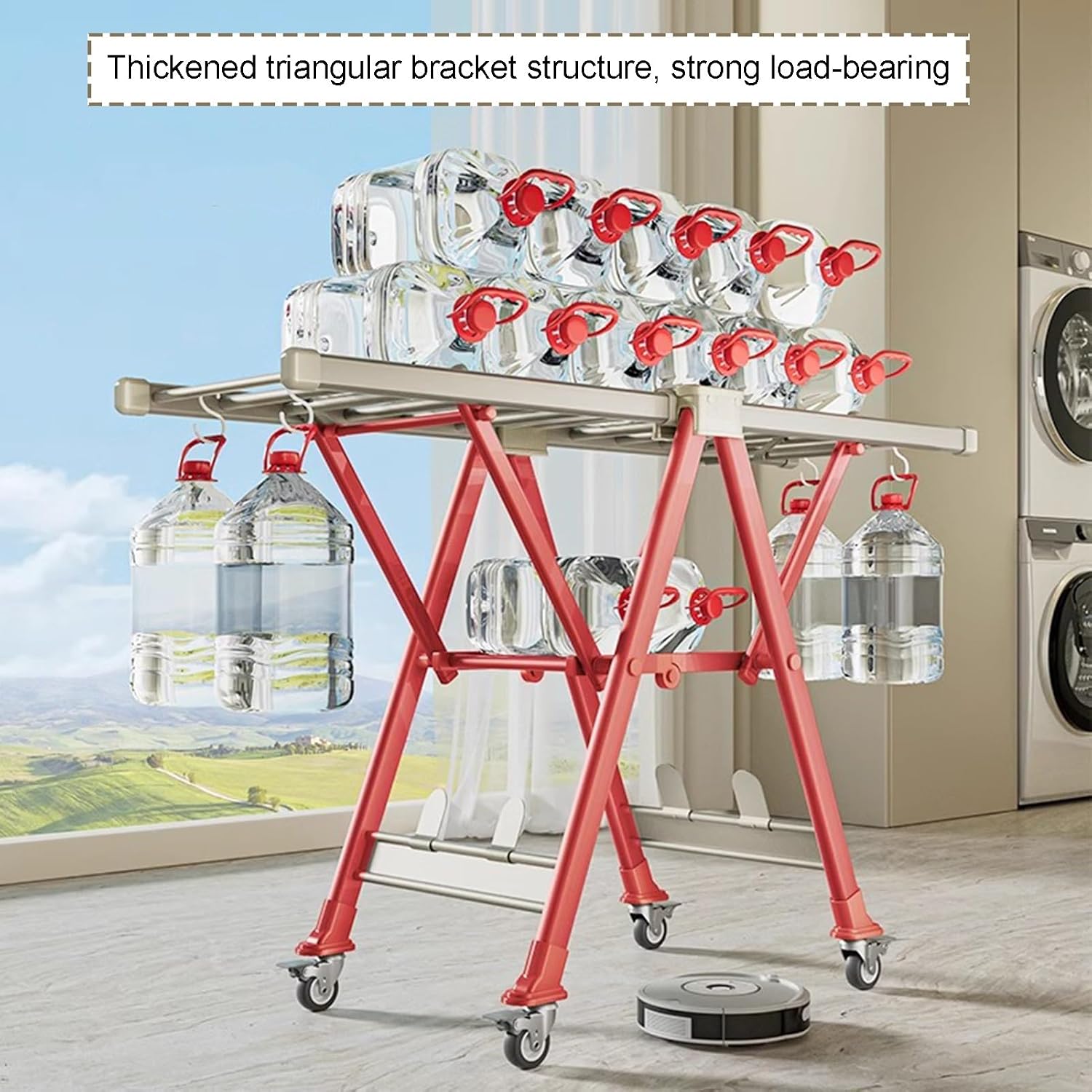 Foldable Clothes Drying Racks, Standing Dry Racks with Windproof Holes, Portable Indoor Outdoor Laundry Garment Rack, High Capacity Blanket/Sheet/Sho(Gray-(L x W x H) 160x56x114.5~152.5CM