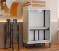 67' H Portable Wardrobe Closet Storage Organizer for Bedroom, Armoire Foldable, Steel Hanging Rack with Cover(85cm/33.5in)