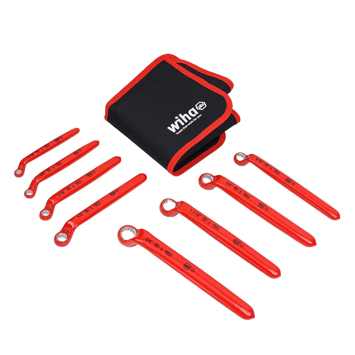 Wiha Tools Insul Box Wrench Set, 5/16' to 3/4', 8pcs., Multi, One Size (21096)