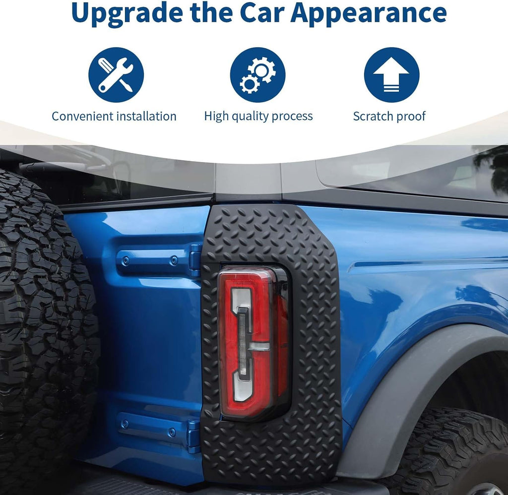 for Bronco Corner Edge Protector Set Anti Scratch Guards Protector,Cowl Body Armor Outer Cowl Covers for Ford Bronco 2021-Present Black ABS Exterior Accessories 8pcs