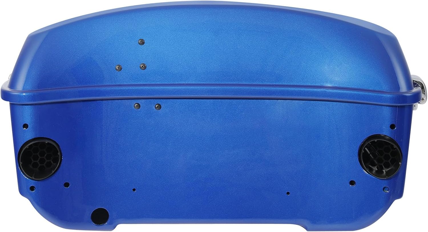 TCMT 13.7' King Motorcycle Trunk Box W/Latch Key Fit For Harley 2014-2025 Touring CVO Road King Road Glide Street Glide Electra Glide Ultra Limited Electric Blue