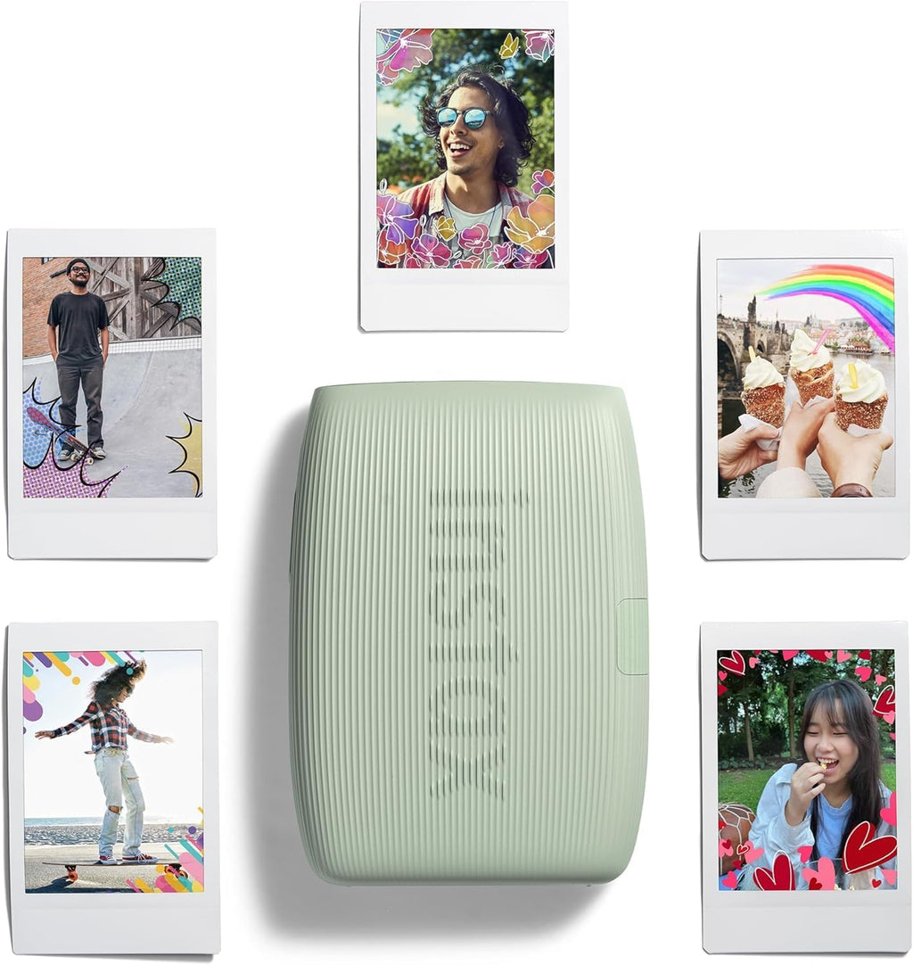Fujifilm Instax Mini Link 3 Smartphone Printer with Instax Mini Films and Free Bonus Microfiber Cleaning Cloth... (Sage Green, 4 x Twin Pack (80 Sheets))