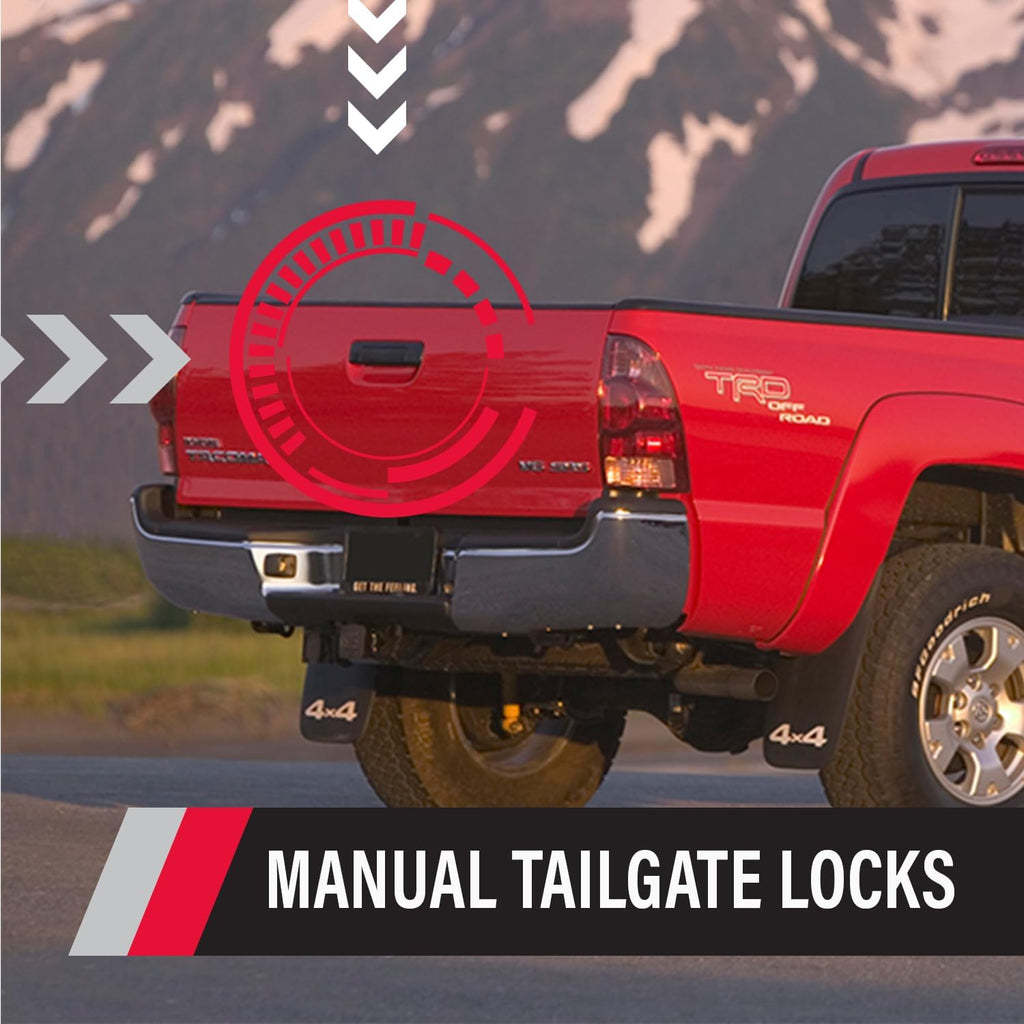 Pop & Lock – Manual Tailgate Lock with Bolt Technology for Toyota Tacoma, Fits 2005 to 2015 Models (Black, PL5400)