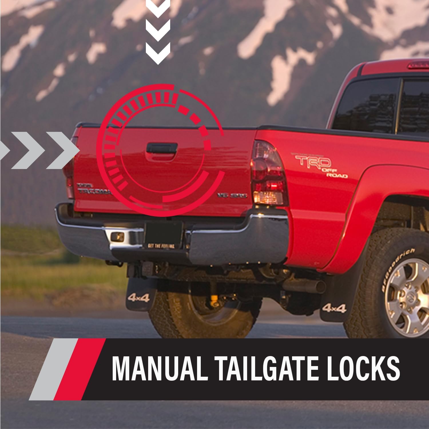 Pop & Lock – Manual Tailgate Lock with Bolt Technology for Toyota Tacoma, Fits 2005 to 2015 Models (Black, PL5400)