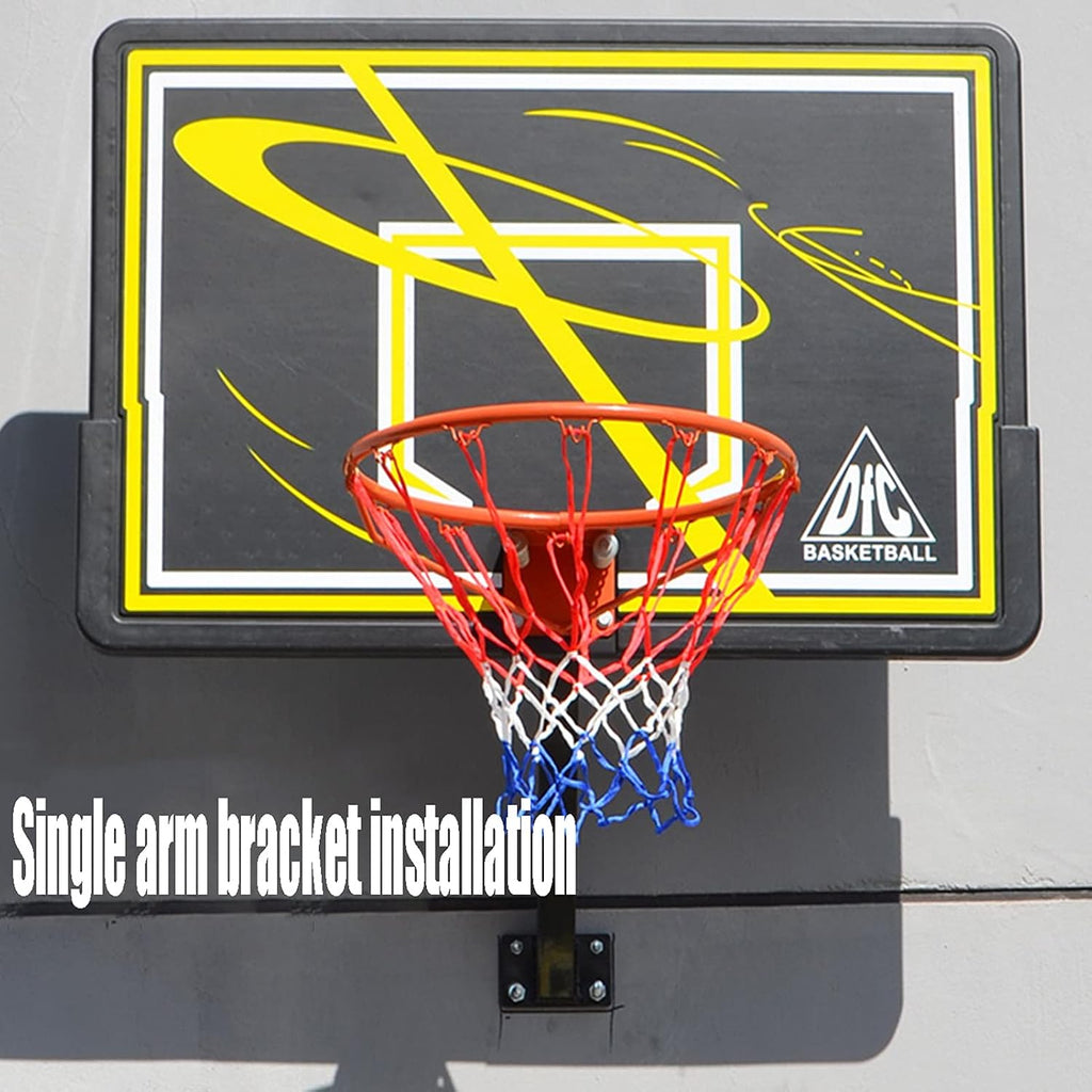 Wall-Mounted Basketball Hoop, Indoor and Outdoor Basketball Stand with Single Arm Support Frame