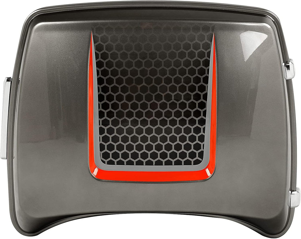 Black Honeycomb Fade CUSTOM CHROME 13.7' King Trunk W/Latch Key Fit For Harley Trunk Touring CVO Road King Road Glide Street Glide Electra Glide Ultra Limited 2014-2025