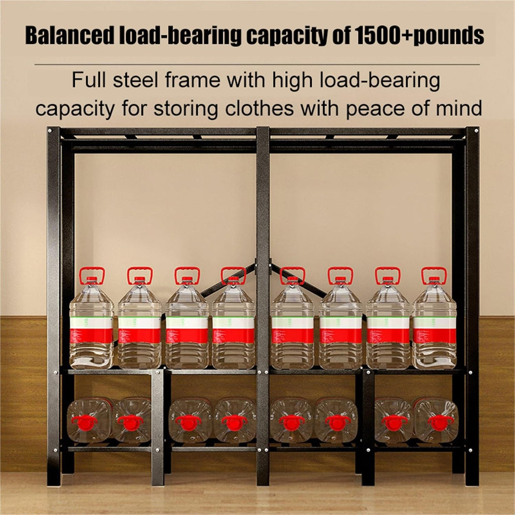 Folding Fabric Wardrobe With Metal Frame, Portable Wardrobes Closet Rack 1100lbs Heavy-Duty Foldable Garment Rack,For Bedroom, Dorm, Apartment, Space Saving Wardrobe(100CM)
