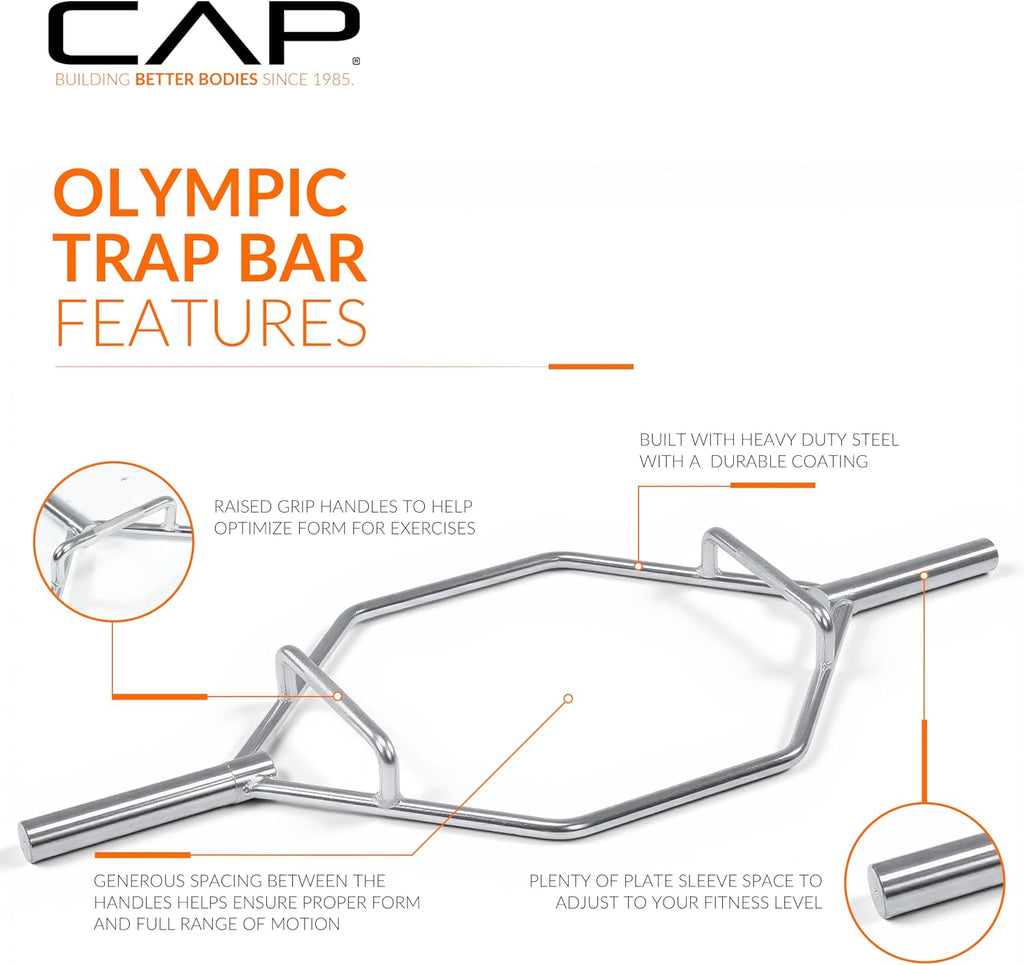 CAP Barbell Olympic Trap Bar | Multiple Grip Options