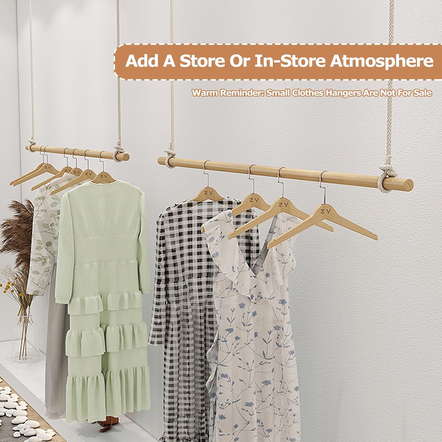 Clothes Rack Wall Mounted Clothes Rail,Space-Saving Heavy Duty Industrial Pipe Clothes Bar Rack,Rustic Hanging Garment Rack for Bedroom,Living Room,Laundry (4pcs-150cm