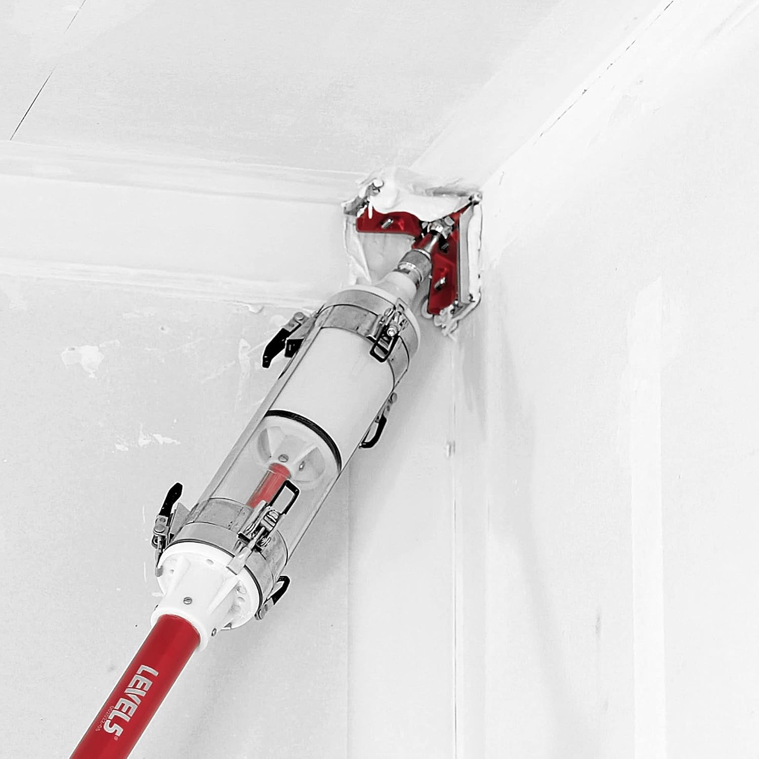 Drywall Finishing Set, MEGA Capacity - LEVEL5 | Pro-Grade | 10/12' MEGA Flat Boxes, Box Handle, Corner Roller, 3'/3.5' Corner Finisher,MiniShot, Compound Pump + Filler | 4-686