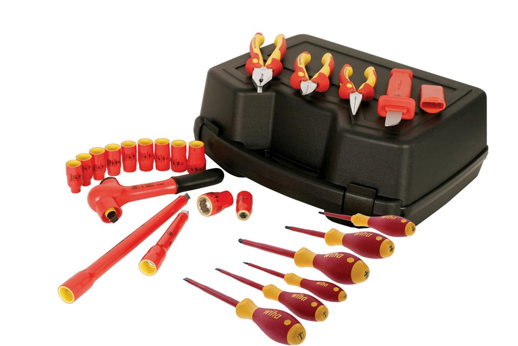 Wiha 31592 Insulated 3/8-Inch Drive Socket Set, Metric, 24 Piece