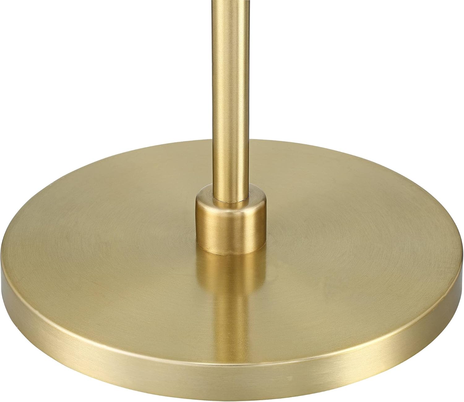 360 Lighting Serra Modern Art Deco Arc Floor Lamp Standing 64' Tall Warm Gold Metal White Linen Blend Fabric Tapered Drum Shade for Living Room Reading Family Bedroom Office House Home