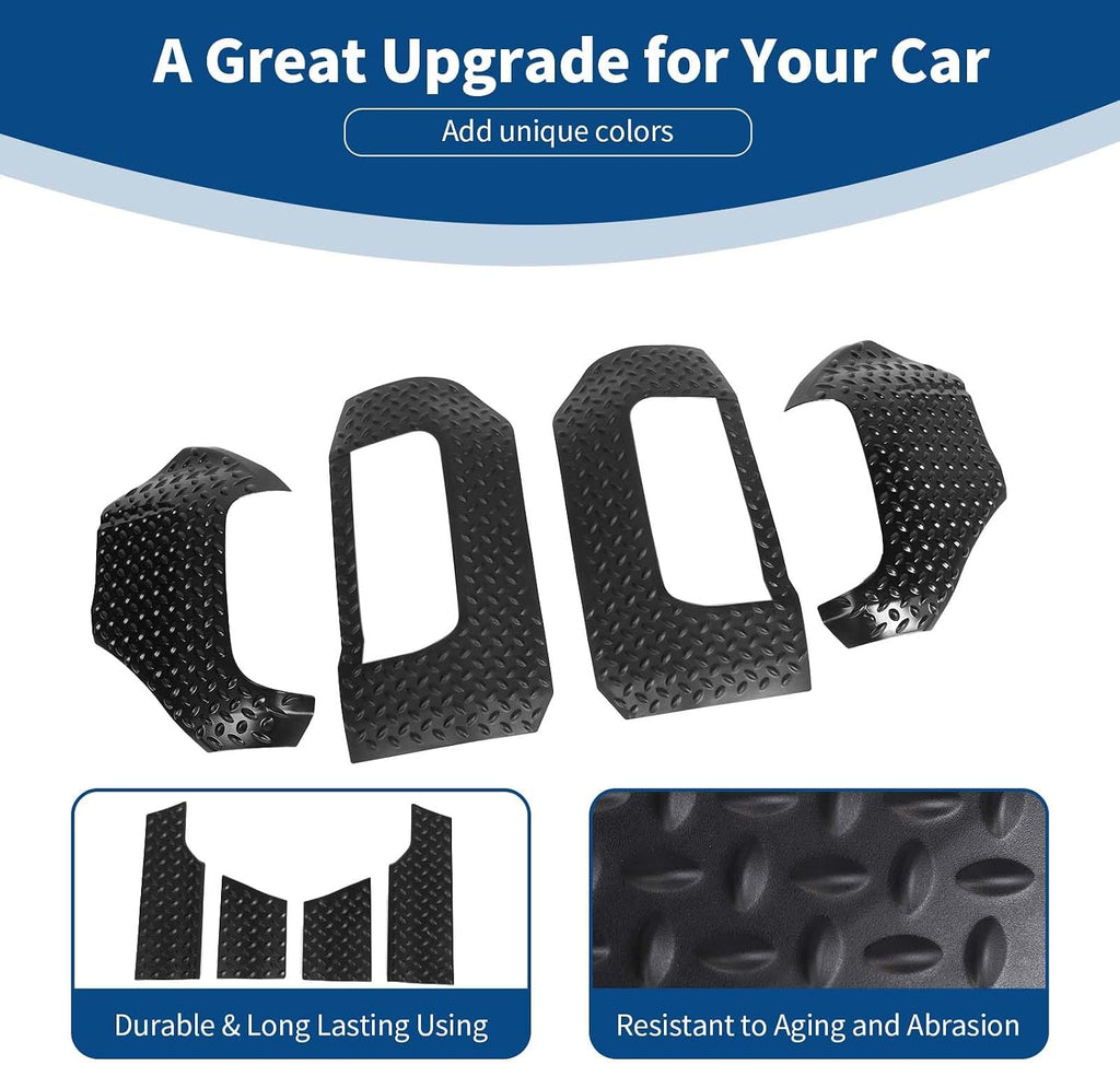 for Bronco Corner Edge Protector Set Anti Scratch Guards Protector,Cowl Body Armor Outer Cowl Covers for Ford Bronco 2021-Present Black ABS Exterior Accessories 8pcs