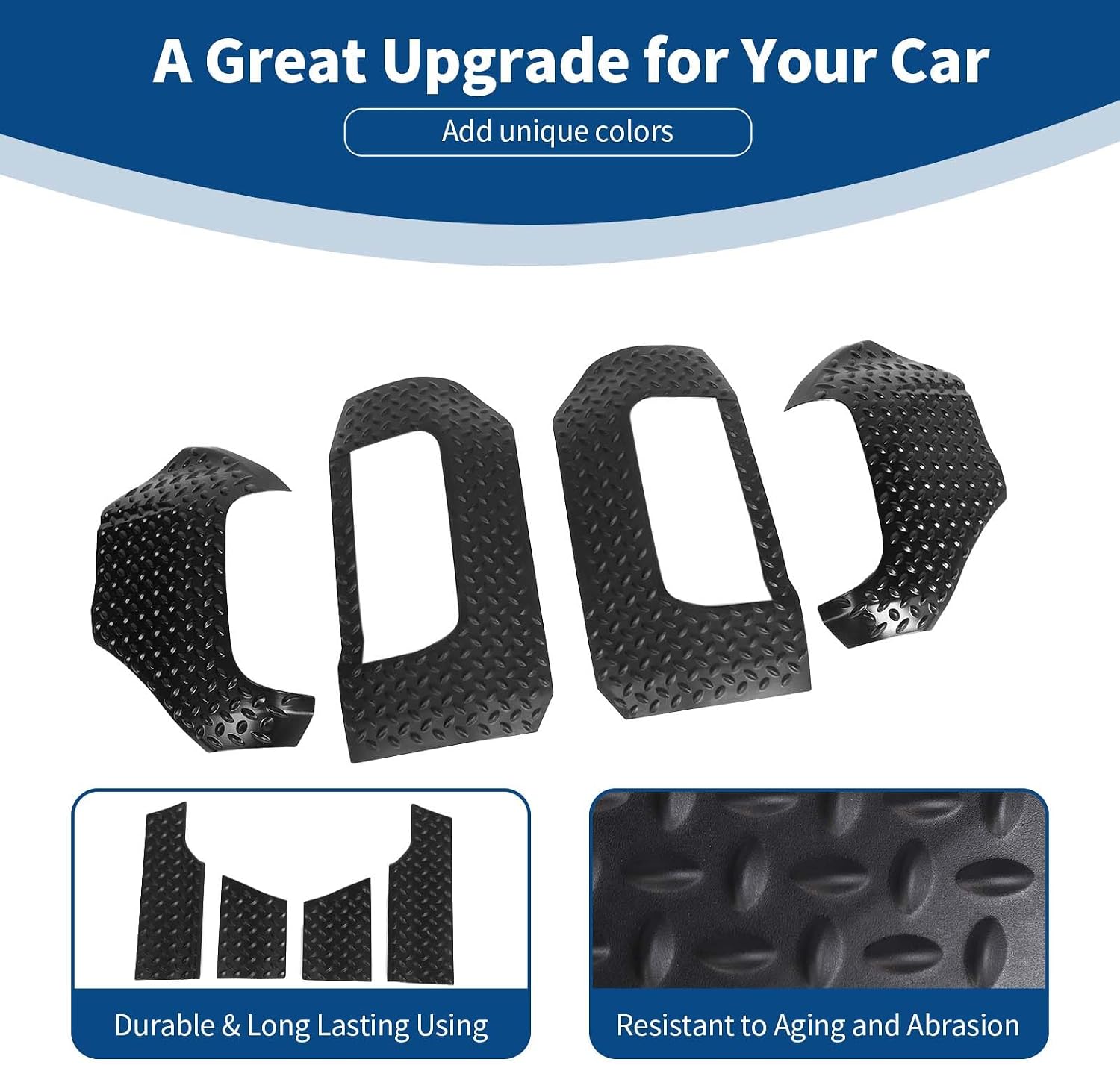 for Bronco Corner Edge Protector Set Anti Scratch Guards Protector,Cowl Body Armor Outer Cowl Covers for Ford Bronco 2021-Present Black ABS Exterior Accessories 8pcs