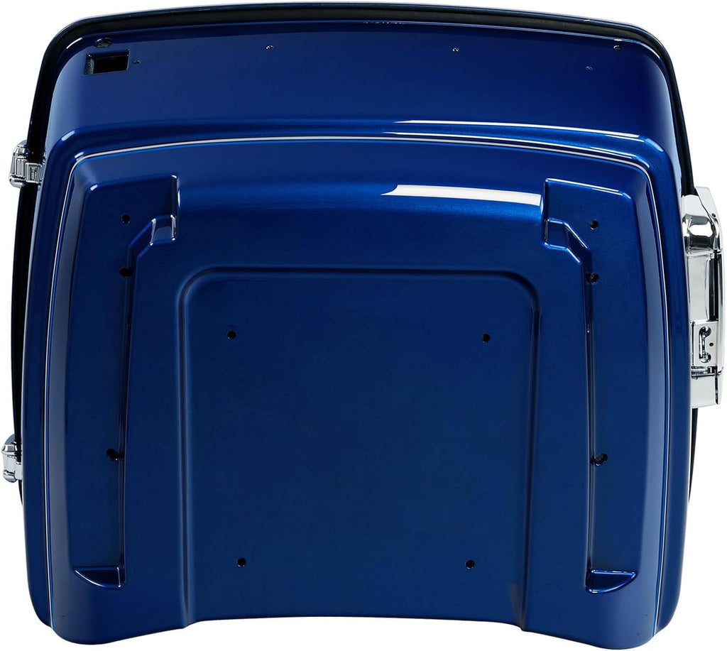 TCMT 13.7' King Motorcycle Trunk Box W/Latch Key Fit For Harley 2014-2025 Touring CVO Road King Road Glide Street Glide Electra Glide Ultra Limited Superior Blue