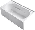 Kohler K-1357-HR-0 5 ft. 8-Jet Tub w/Heater3-Side Tile Flange & Drain White