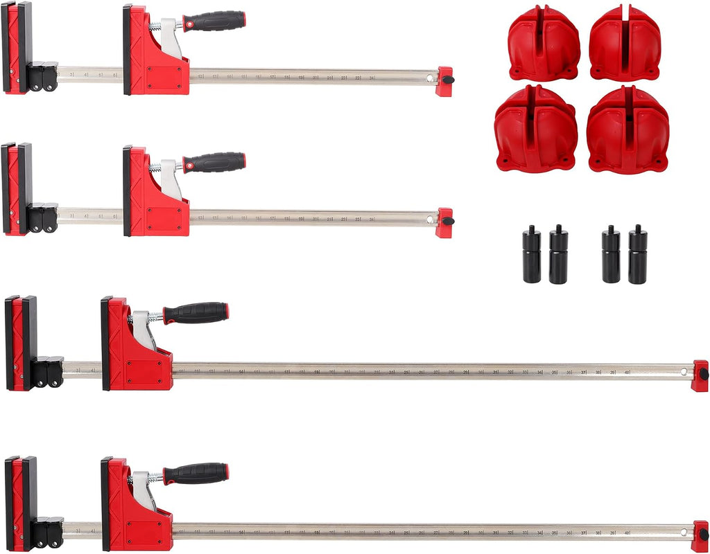 12Pcs Parallel Clamp Kits, 24' Clmap, 40' Clmap, Bench Dogs, Framing Blocks for Woodworker Tools, DIY