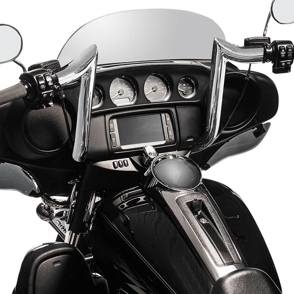 Mofun 14' Ape Hangers Pre-wired Handlebars 1 1/4' Compatible with Harley Touring Street Glide Electra Tri Glide Ultra Limited with Batwing Fairing 2014-2023, Chrome