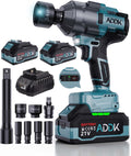 21V Cordless Impact Wrench Kit, 1200Ft-lbs (1600N.m) 1/2' Brushless Impact Gun with 6 Mode Speed, Electric 2600RPM High Torque Power Impact Driver for Car Truck Mower (1600Nm)